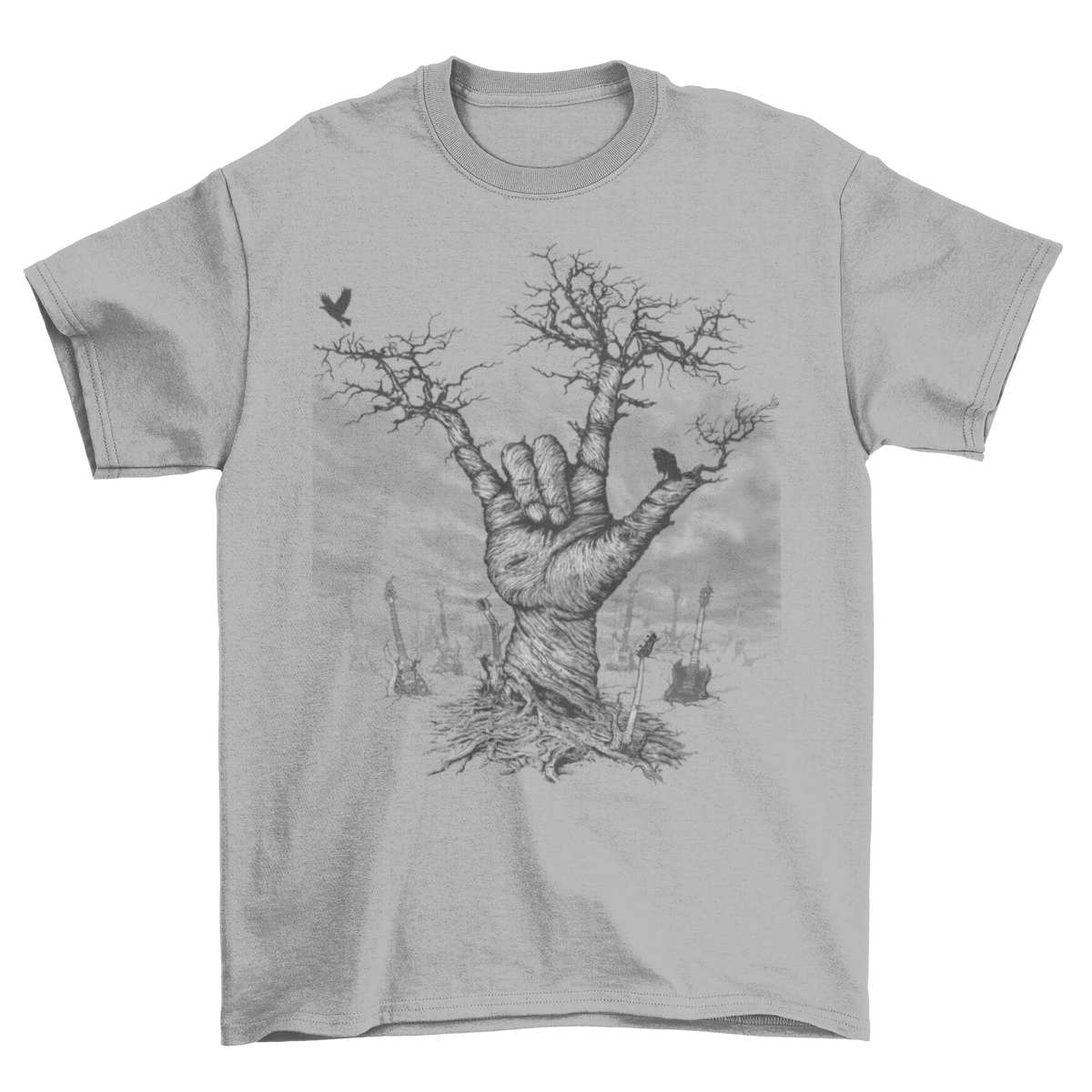 Metal Tree Hand Design w/Guitars