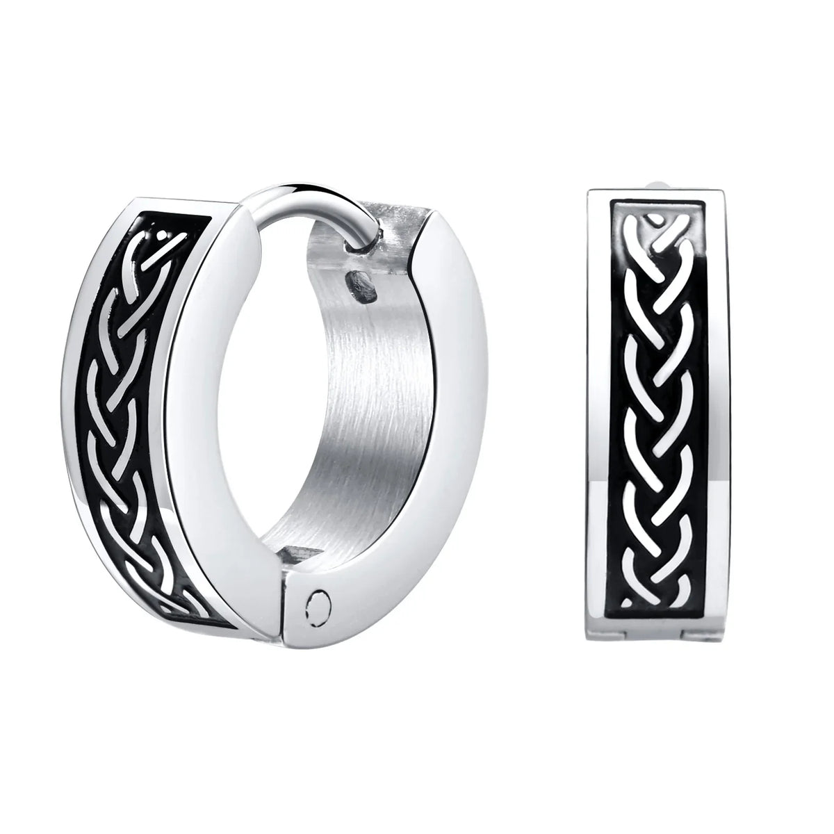 Mens Celtic Knot Hoop Earrings | Hypoallergenic Stainless Steel